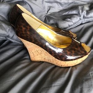 Charlotte Russe leopard wedges